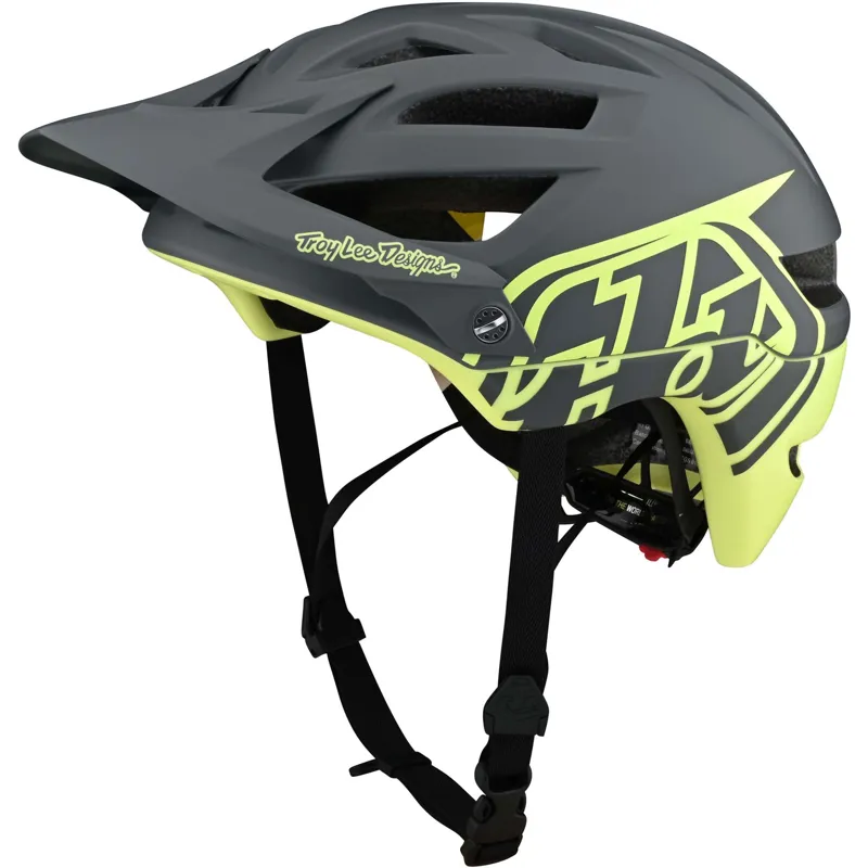 Troy Lee Designs A1 MIPS Helmet Classic Grey/Yellow